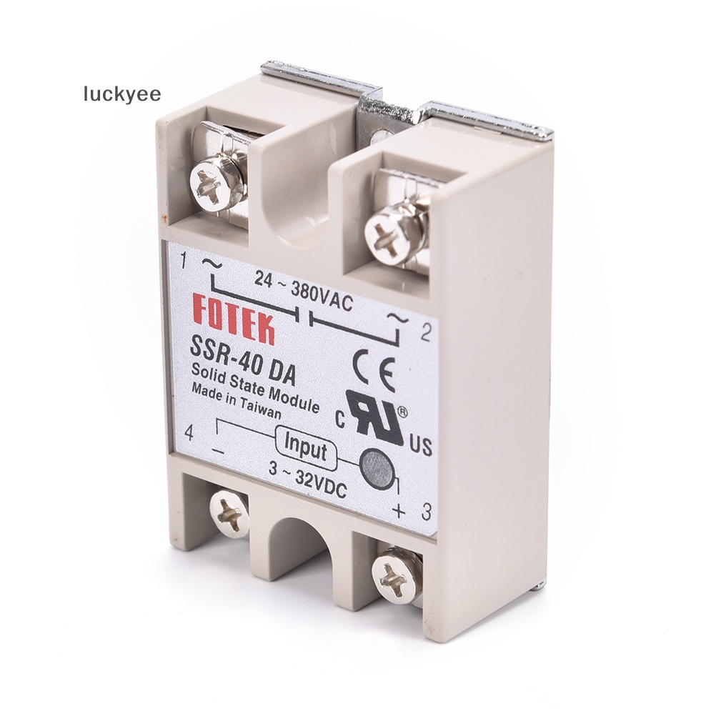 Luckyew Rơle trạng thái rắn công nghiệp SSR 40A có cờ bảo vệ SSR-40DA 40A điều khiển AC TQ