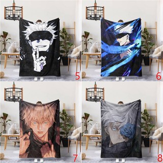 Chăn Flannel Jujutsu Kaisen Satoru Gojo in một mặt, quà tặng thiết thực cho gia đình và bạn bè