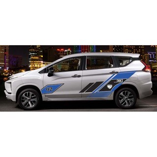 Tem 2 Sườn Xe Ô tô Xpander,, Team Decal Oto Xanh Đen Thể thao 04