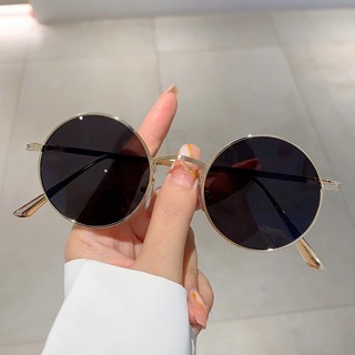 Kính Mát Gọng Tròn Chống Tia uv Phong Cách retro Thời Trang Chất Lượng Cao