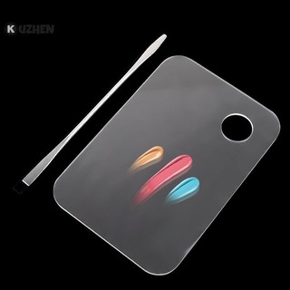 Kuzhen Bộ Bảng acrylic Trộn Kem Nền Phấn Mắt / Kem Nền Trang Điểm Nghệ Thuật Bằng Thép Không Gỉ