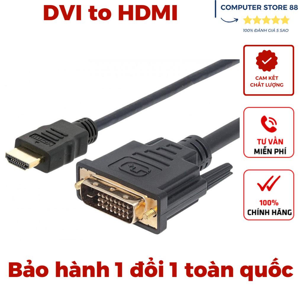Cable chuyển đổi DVI to HDMI, dây kết nối màn hình chuyển đổi DVI to ...