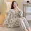 Bộ Đồ Ngủ Bằng Lụa cotton plus size Cho Nữ pizama dài