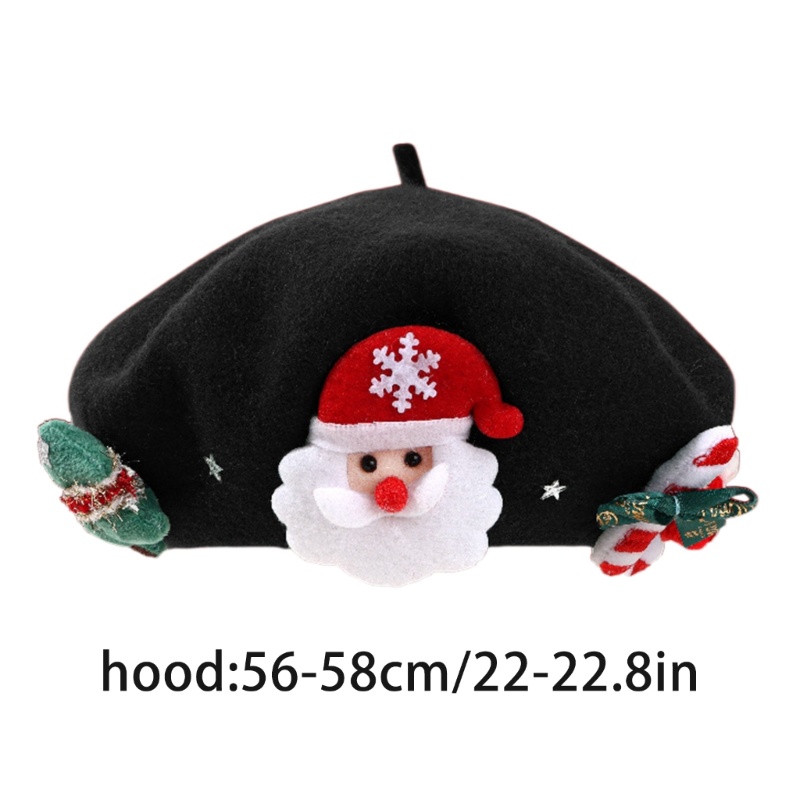 Wellb Mũ Beret Giáng Sinh Cho Bé Gái Và Người Phụ Nữ Phong Cách Pháp