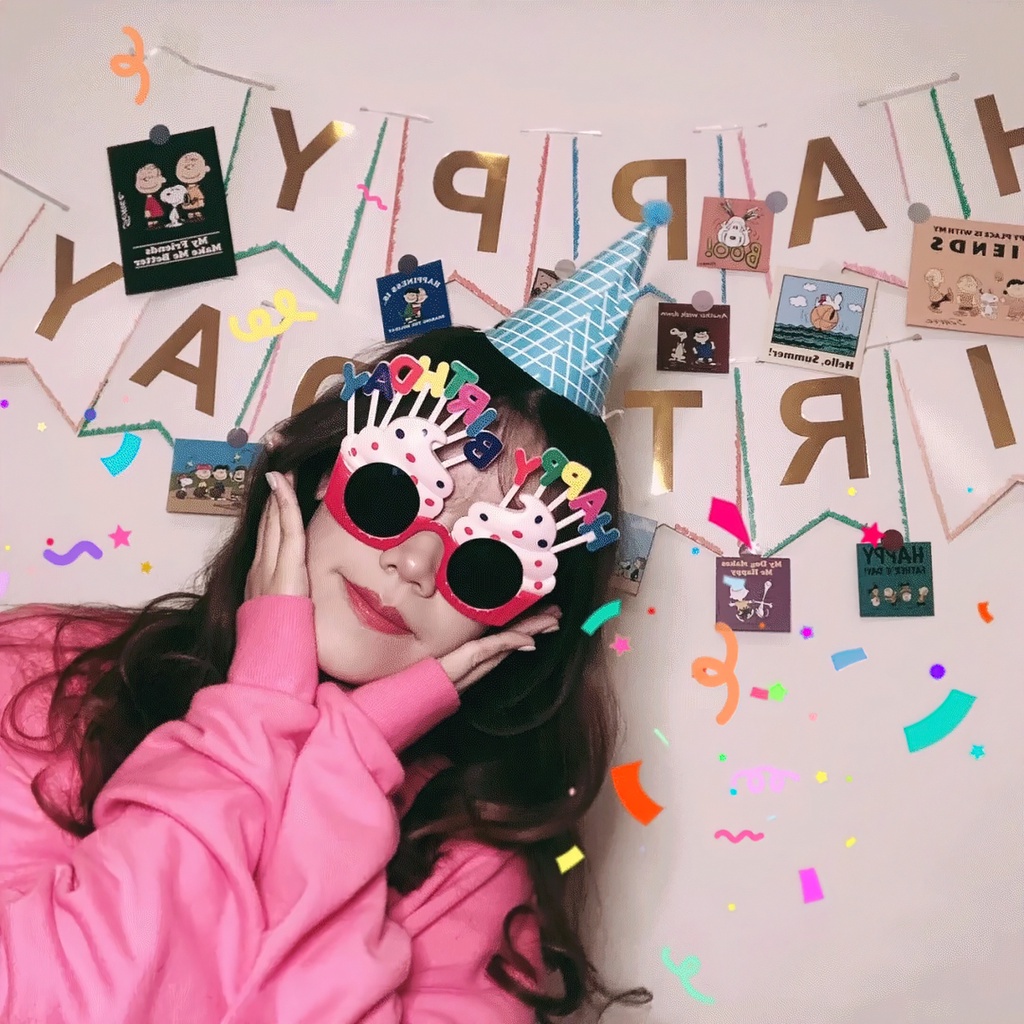 KÍNH HAPPY BIRTHDAY TRANG TRÍ DỄ THƯƠNG CUTE