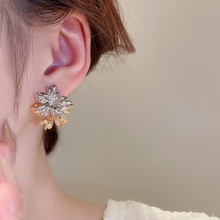 Bông Tai Hai Kiểu Dáng Thời Trang Cao Cấp Đính Hoa Phong Cách niche one