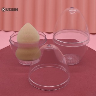 Kuzhen Set 5 Hộp Rỗng Trong Suốt Đựng Mút Trang Điểm Hình Trứng