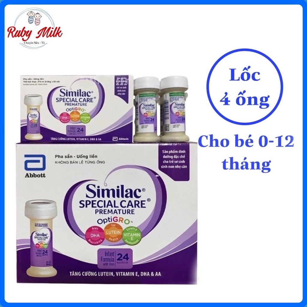 [Date 1.2026] Lốc 4 ống Sữa Similac pha sẵn 24k Special Care Premature ...
