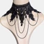 Vòng cổ ren GUSTAVA, Dây chuyền xương đòn ren đen, Vòng cổ ren Gothic thanh lịch gợi cảm