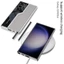 Ốp Điện Thoại TPU Mềm + Da Màu Trơn Mạ Điện Sang Trọng Cho Samsung Galaxy S25 S24 S23 Ultra