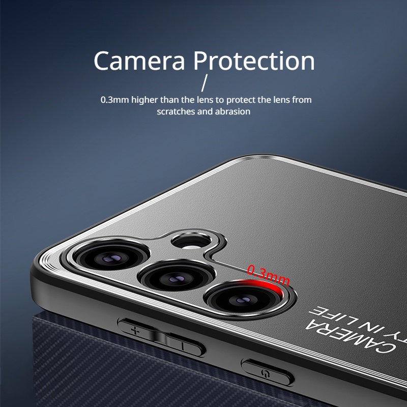 Ốp lưng hợp kim nhôm phun cát mờ Samsung S25 Ultra S24 + S24 cho Galaxy S23 Ultra S23 Plus Samsung Hard Frosted Cover