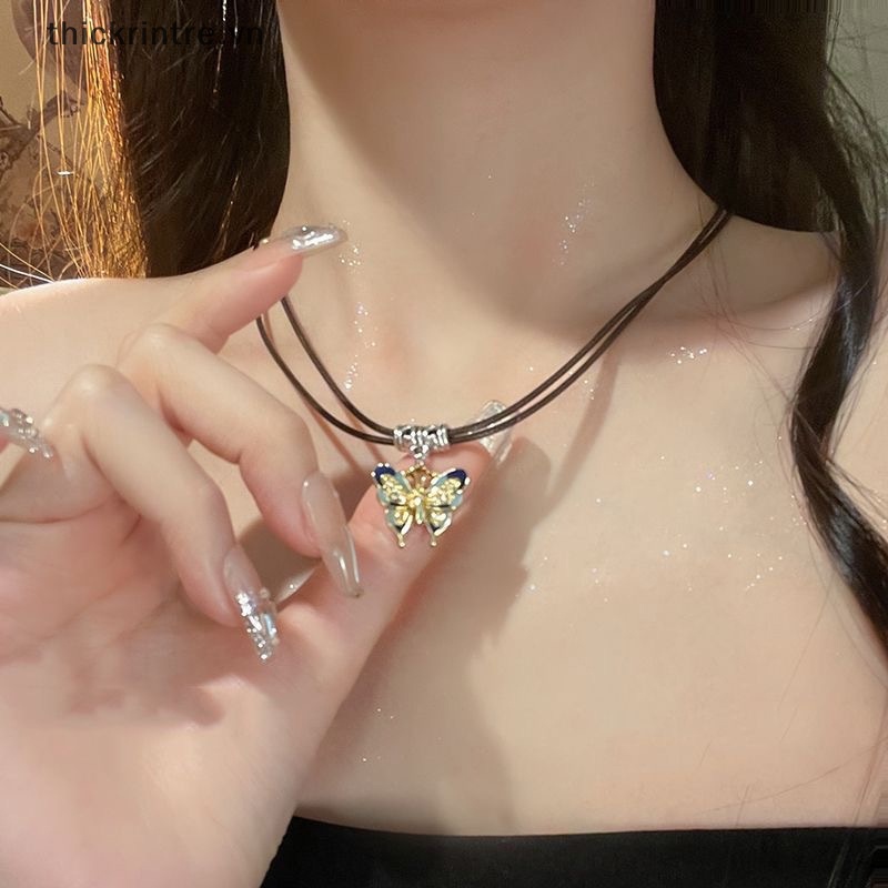THI Phong Cách Trung Hoa Vintage Màu Mặt Dây Chuyền Vòng Cổ Hạt Dây Xích Choker Bộ Trang Sức Thời Trang Cho Nữ Quà Tặng Phụ Kiện VN