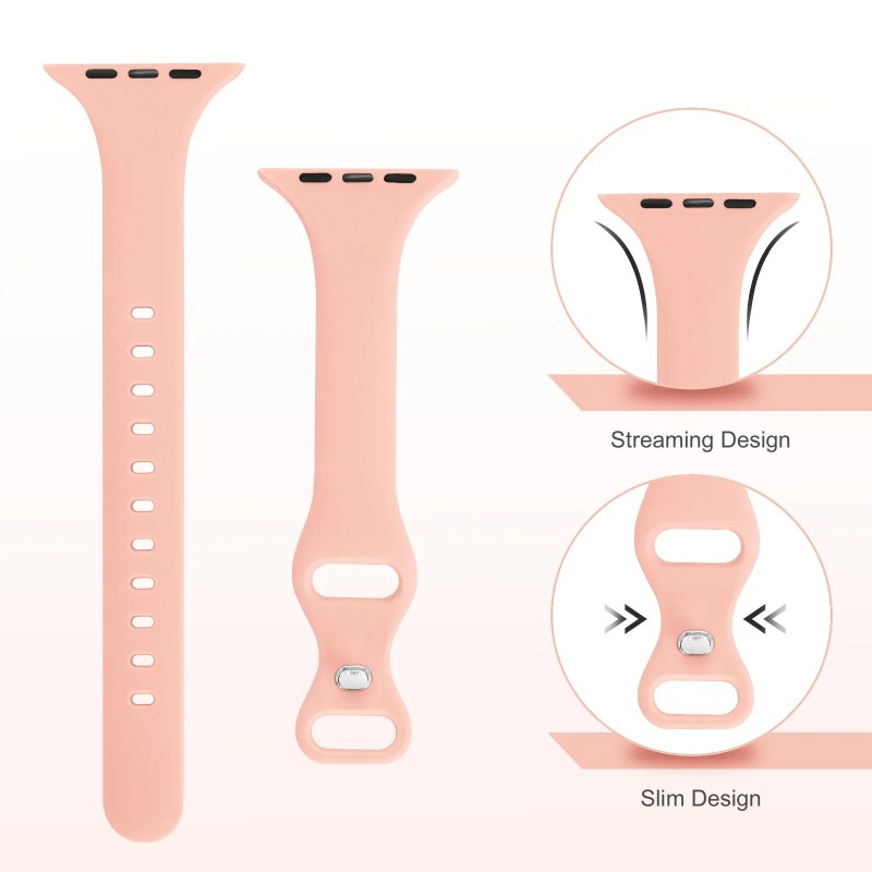 Vòng silicon cho Apple Watch Band Ultra 3 2 49mm Series 11 10 9 45mm 41mm 44mm 40mm 42mm 38mm Vòng đeo tay dây thun iWatch 8 7 6 5 4 3 2 1 Dây đeo