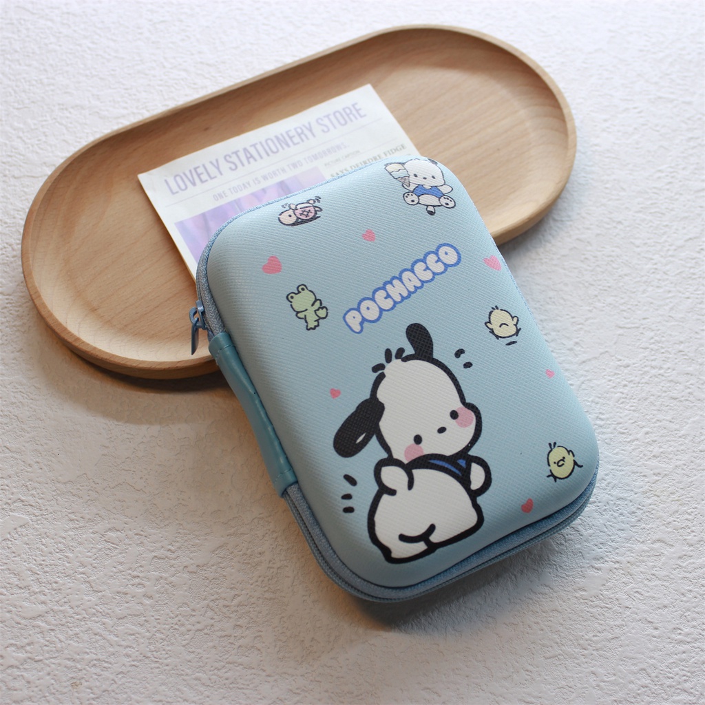 Túi Đựng Tai Nghe Dây Cáp Sạc Sức Chứa Lớn Chống Nước In Hình Snoopy Dễ Thương