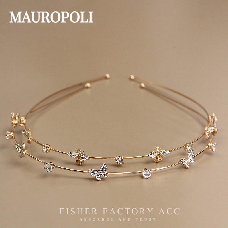Mauropoli [Sẵn Sàng] Băng Đô Phong Cách Công Chúa Bướm Phong Cách Hàn Quốc Phong Cách Mới Siêu Cổ Tích Tính Khí Mùa Hè Băng Đô Đi Chơi Phụ Kiện Tóc Nữ
