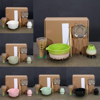 [CRUSH] Bộ 5 Trà Matcha Nhật Bản, có vòi Có Thể Tái Sử Dụng Bộ Máy Đánh Bánh Matcha, Gốm Tre Cấp Thực Phẩm An Toàn Khuấy Chasen Nhật Bản