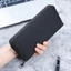Ví dài nam ESSENCEH, Túi xách công sở dung tích lớn bằng vải Canvas, Hộp đựng thẻ có dây kéo nhiều khe