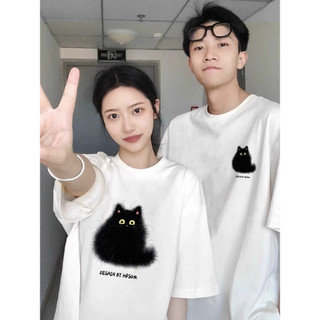HIIIXIIVI Áo Thun Unisex Tay Ngắn Cổ Tròn In Họa Tiết, Form Rộng Unisex Nam Nữ