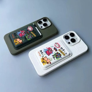 Hoạt Hình Famliy Ví Đáng Yêu Cho iPhone 16 pro Max 15 14 13 12 pro Max 16Plus Thẻ Giá Đỡ Điện Thoại Cho Ốp Lưng Bỏ Túi Bao
