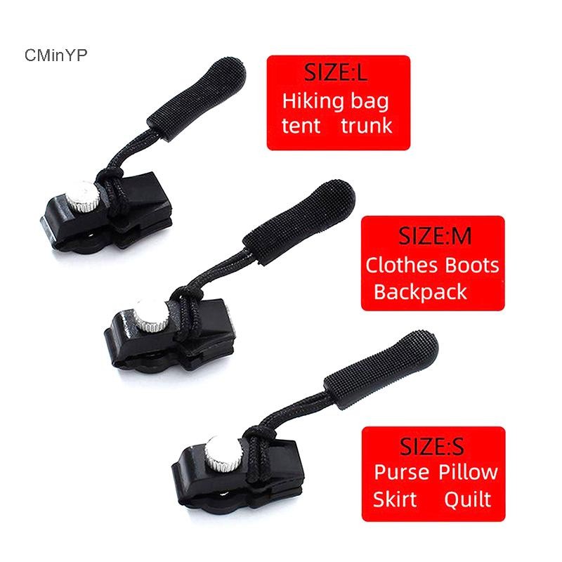 Cminyp Dây Kéo Sửa Chữa Thay Thế Đa Năng Tức Thì Dây Kéo Sửa Chữa Dây Kéo Trượt Răng Cứu Hộ Đầu 3 Kích Cỡ Khác Nhau Vinh Quang