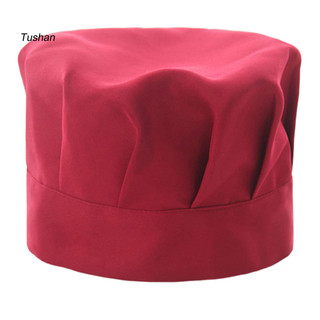 [Ts] Thiết Kế Xếp Ly Mũ Đầu Bếp Mũ Unisex Mũ Bếp Nhà Hàng Khách Sạn Nấu Phục Vụ Bàn Làm Việc Mũ Nấm Màu Trơn Xếp Ly Thiết Kế Bán Chạy Nhất