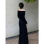 Đầm váy nữ thu đông dáng dài thiết kế trễ vai ôm body tôn dáng phong cách sexy quyến rũ XIMIMI SP238