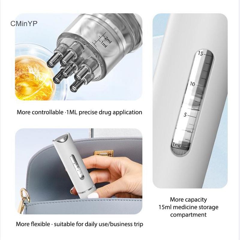 Cminyp Sáu Di Động Da Đầu Applicator Lỏng Lược Tóc Rễ Massage Thuốc Lược Tóc Cho Tóc Tăng Trưởng Serum Dầu Nuôi Dưỡng Vinh Quang