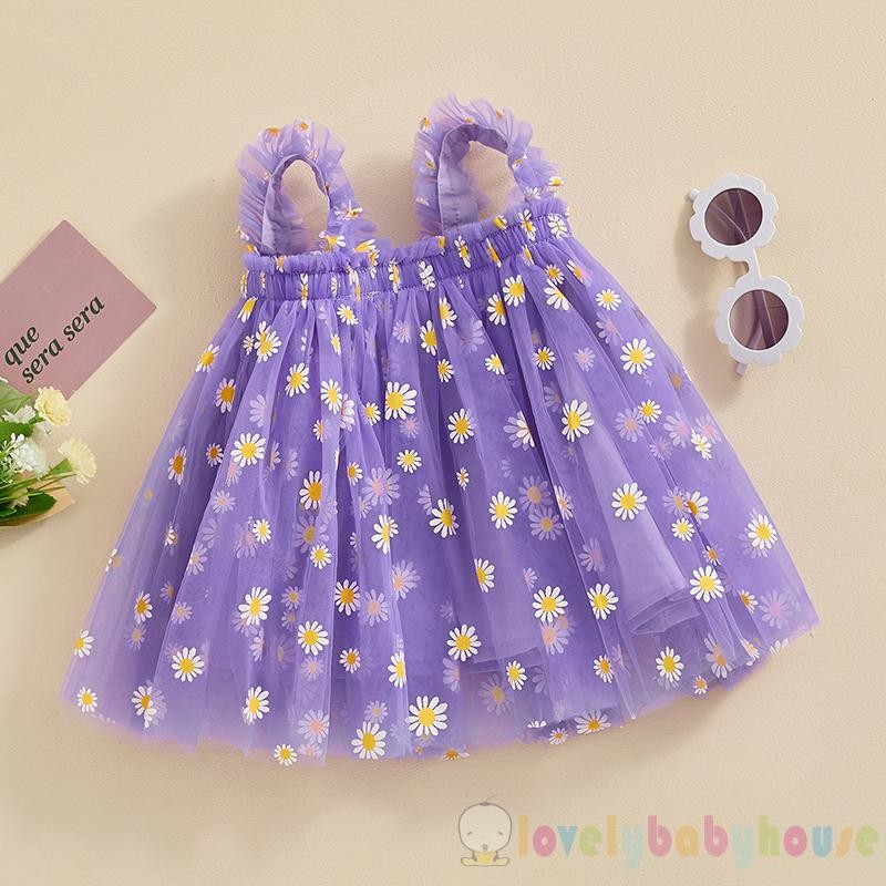 Lbh-0-5 Tuổi Váy công chúa vải tuyn chữ A mùa hè cho bé gái