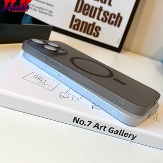 [JLK] Ốp lưng điện thoại từ tính siêu mỏng bề mặt mờ có bảo vệ ống kính cho iPhone 17 16 15 14 Plus 13 12 Pro Max Trong suốt chống va đập vỏ cứng
