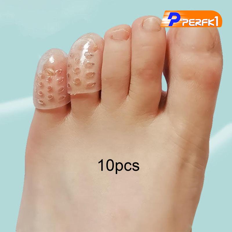 Bộ 10 Miếng Bọc Bảo Vệ Ngón Chân Trong Suốt Chống Nước Chống Mồ Hôi Mềm Mại Dùng Chạy Bộ Cho Nam Nữ