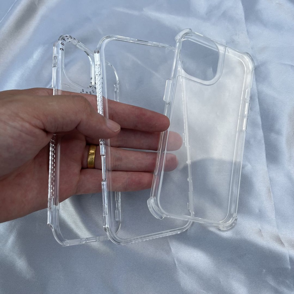 Ốp Điện Thoại Trong Suốt Dày Dặn Chống Sốc 3 Trong 1 Cho Iphone 15 14 Promax 12 11 13 Pro Max Promax Xsmax Xr X Xs 6 6s 7 8 Plus SE