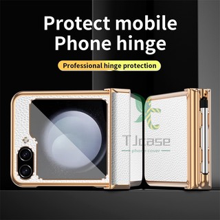 Bao Da Điện Thoại Nắp Gập Có Ngăn Đựng Bút Cảm Ứng Cho samsung galaxy z flip 5 z flip 4 3