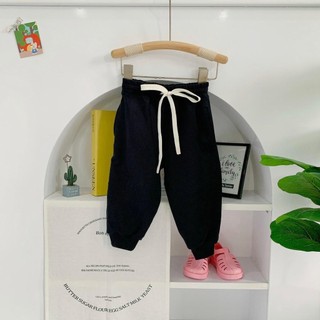 Q115-[tomnaukid] Quần ống chun 4 MÀU chất cotton 2 lớp có giãn 4 chiều bé gái cực dễ thương (dây trơn k có chéo) - Si