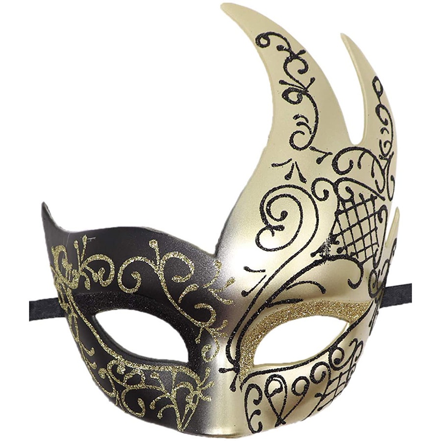 Mặt nạ hóa trang nam Halloween Lễ hội ma Lễ hội Carnival Ngọn lửa Mặt nạ góc lớn Hiển thị bữa tiệc