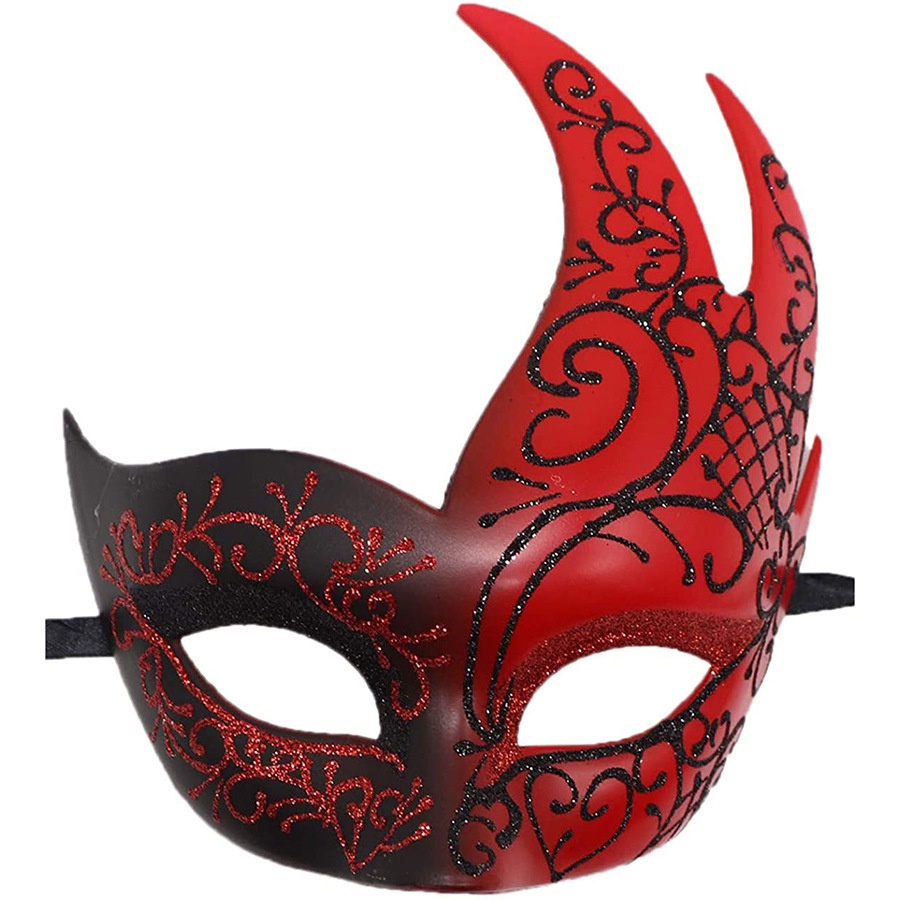 Mặt nạ hóa trang nam Halloween Lễ hội ma Lễ hội Carnival Ngọn lửa Mặt nạ góc lớn Hiển thị bữa tiệc