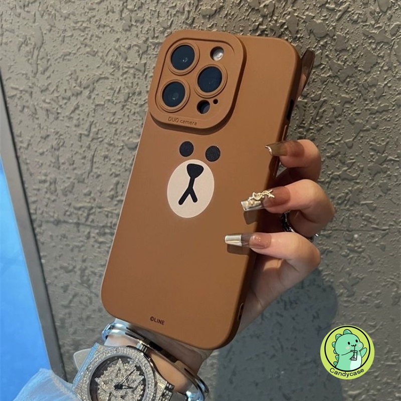 Ốp Điện Thoại tpu Mềm In Hình Gấu Nâu Cho iphone 15 14 13 12 11 pro max plus xr xs max x 8 7 6 6s plus se 2022 2020