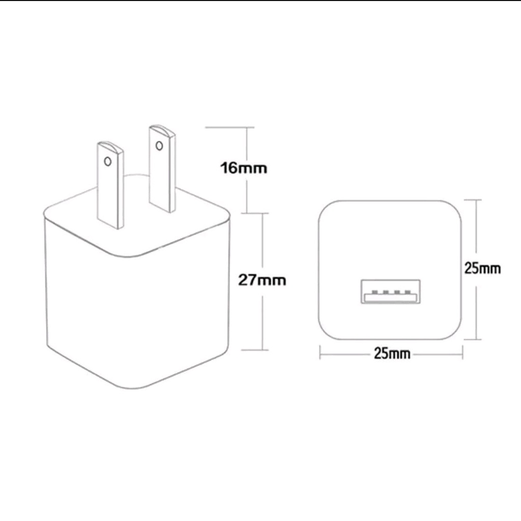 Củ sạc vuông cao cấp 5V dùng để sạc bóng đèn, điện thoại, cóc sạc điện thoại 1A