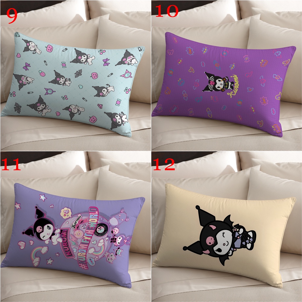 Sanrio Vỏ Gối polyester Hình Chữ Nhật In Họa Tiết Hoạt Hình kuromi Dễ Thương Trang Trí Nhà Cửa (Không Kèm Lõi)