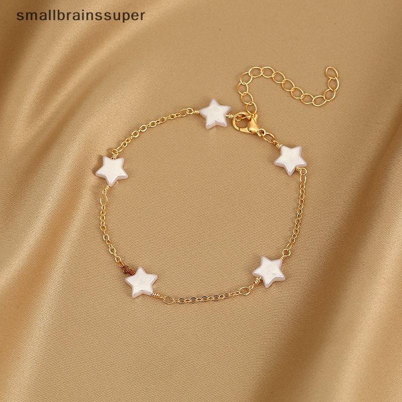 Smallbrainssuper Vòng Tay Đính Ngọc Trai Trái Tim Ngôi Sao zircon Dầu Nhỏ Giọt Phong Cách Hàn Quốc Làm Quà Tặng Sinh Nhật Cho Nữ