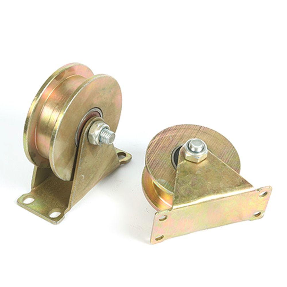 NORDICLIFE 1 Chiếc Ròng Rọc Mang, Con Lăn Cửa Trượt Bánh Xe Hình Chữ U / V / H, Màu Mạ Phần Cứng Nhà Thép Không Gỉ Cứng Bánh