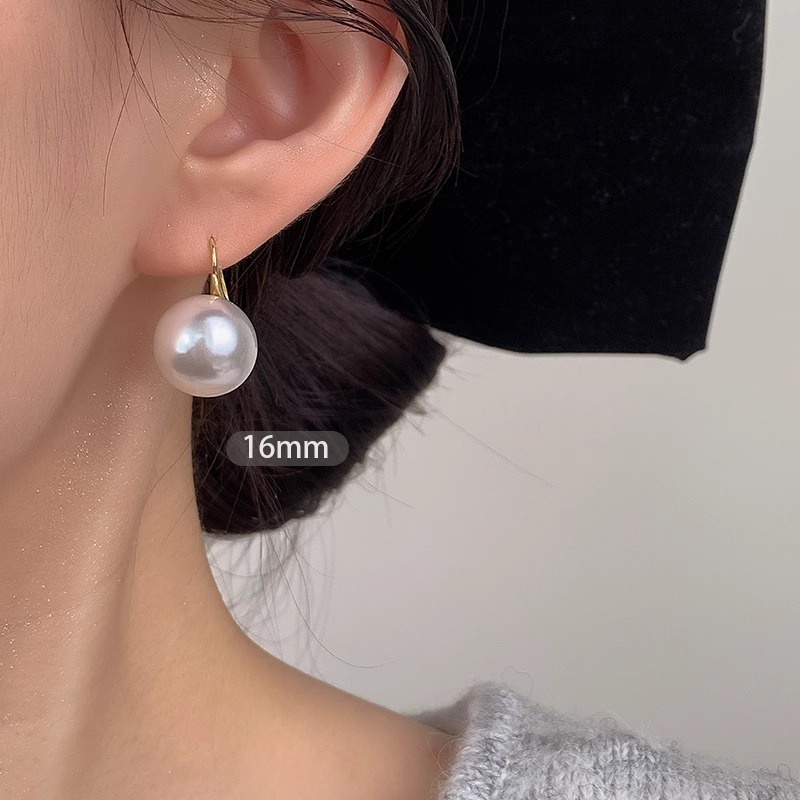 Thời Trang Thu Đông - Bông Tai Ngọc Trai Cao Cấp, Phong Cách Đơn Giản