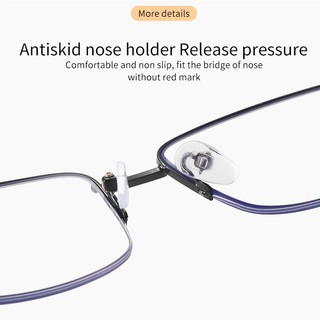 Kính Chống Bức Xạ Photochromic Thời Trang Dành Cho Nam Nữ Vuông Chống Ánh Sáng Xanh Kính Mắt Kim Loại Khung
