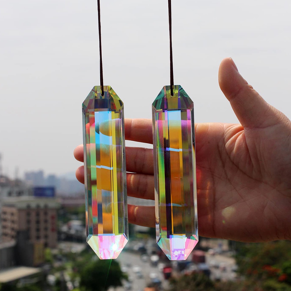 Lăng Kính Cầu Vồng Hiệu Ứng Pha Lê Trong Nhà Thời Trang Tinh Tế Làm Công Cụ Phản Xạ Cho Phương Tiện
