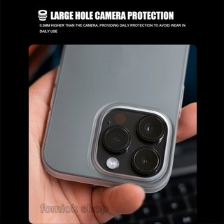 [JLK] 0.5mm Ultra Thin Matte Clear Hard Case For iPhone 15 ProMax 14 13 Plus 12 Pro Max Slim Solid Color Translucent PC Shockproof Cover