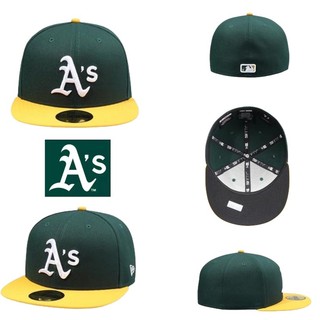 Mlb Mũ Lưỡi Trai Màu Xanh Lá Phong Cách Đội Bóng Chày Ocpic A 'S A' S