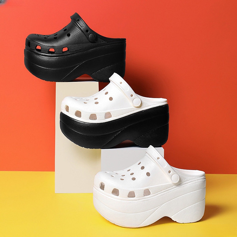 Dép Sandal Đế Xuồng Dày 10cm Thời Trang Đường Phố Mùa Hè 2023 Cho Nữ