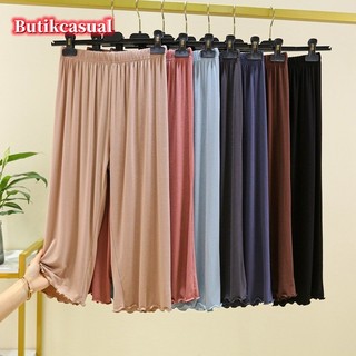 Phụ Nữ Quần Mùa Hè Thời Trang Quần Rộng Thường Ngày Đồng Bằng Ruffle edge Quần Rời