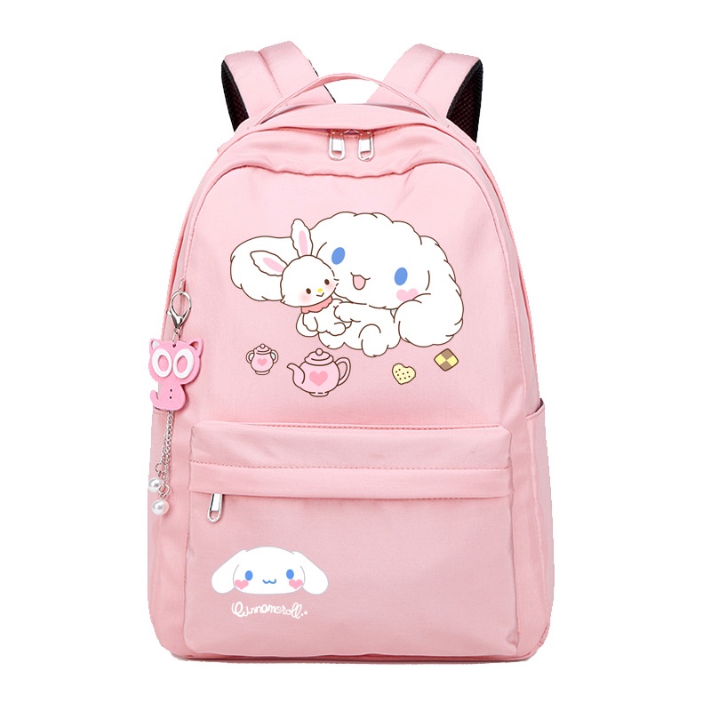 Balo Đi Học Họa Tiết Hoạt Hình Cinnamoroll Đáng Yêu Thời Trang 2024 Phong Cách Nhật Hàn Cho Bé Gái