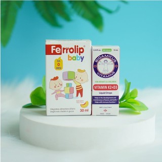 Kẽm Biolizin, sắt Ferrolip Baby, K2d3 và men 10 chủng BioAmicus