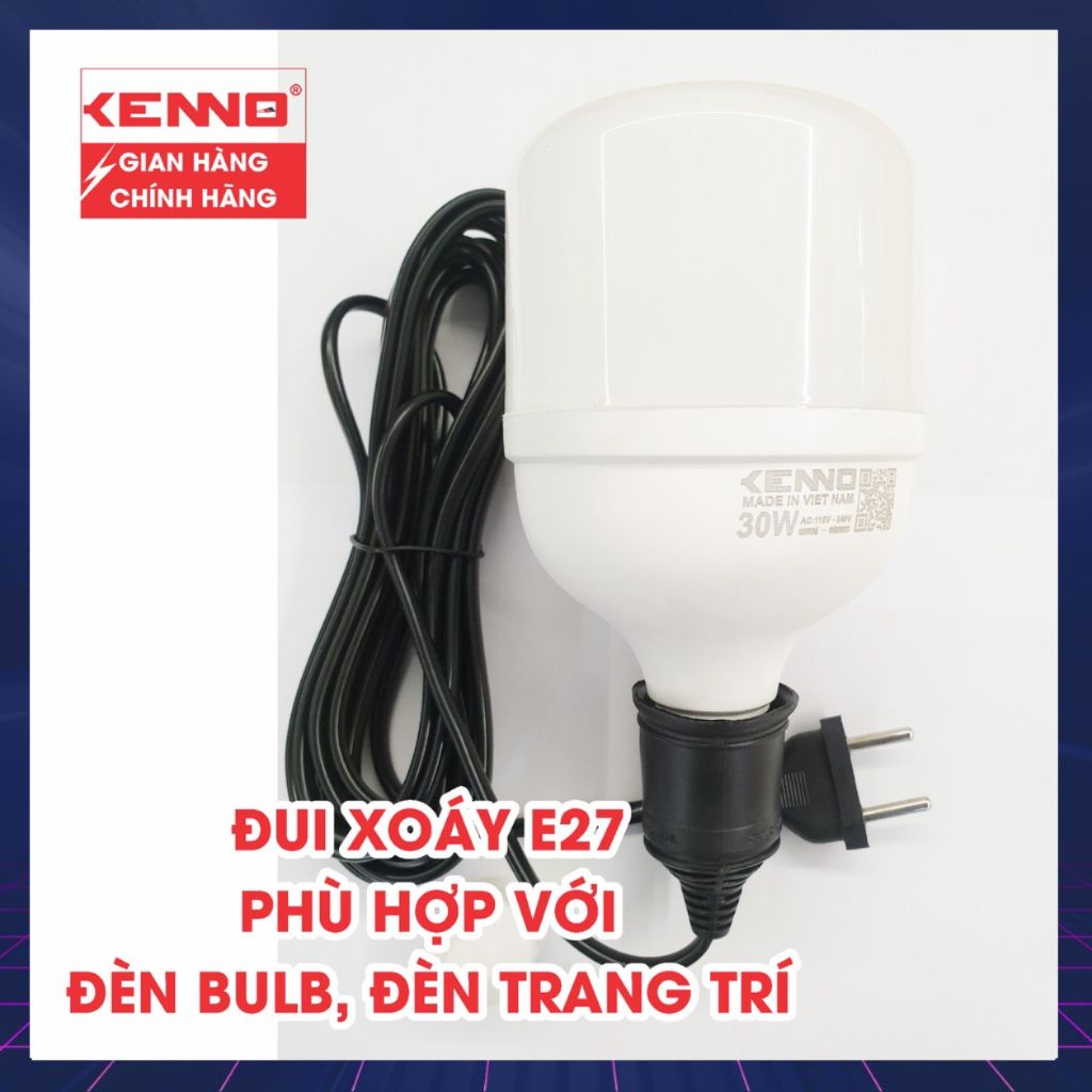 Bộ đuôi treo đèn liền Qled/Kenno dây chống nước 27LD3 5 sẵn phích cắm tiện dụng